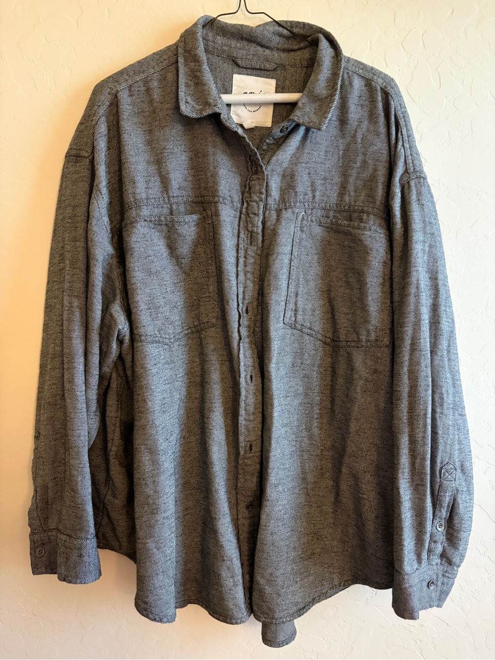aerie Women's Smoked Gray Button-Down Shirt